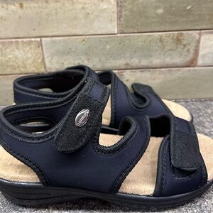 Ferrazzoli Black Italian Comfort Sandals Women’s Size 8